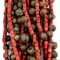 The Bead Chest Old Yoruba Brass Bell Necklace 11mm Nigeria African Mixed Large Hole 31 Inch Strand Handmade